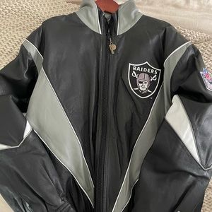 Pro Player Oakland Raiders NFL Experience Leather Jacket